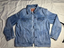Levi's Vintage Blue Denim Trucker Jacket Classic Western 2013 Large