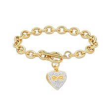 Infinity Heart Cremation Bracelet for Ashes - Stainless Steel Urn Bangles Gold