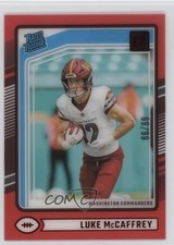 2024 Panini Clearly Donruss Rated Rookie Red 69/99 Luke McCaffrey #80 1sj2