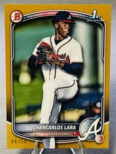 🔥⚾️JHANCARLOS LARA 2025 Bowman 1st Paper Gold SP /50 #ATLANTA BRAVES PHENOM⚾️🔥