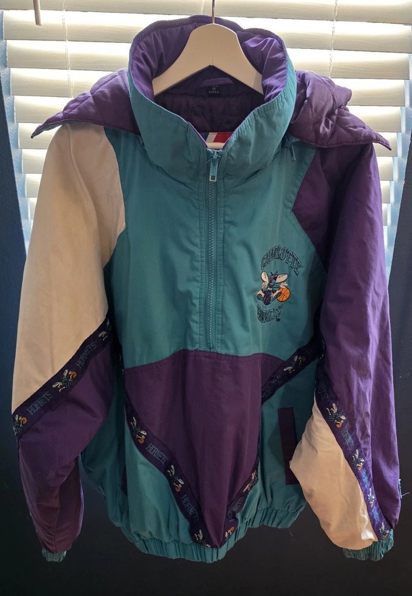 Vintage 90s Charlotte Hornets Jacket Pro Player Xl Largel logo