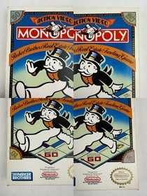 Monopoly (Nintendo Entertainment System NES) Complete w/ Manual Poster Box