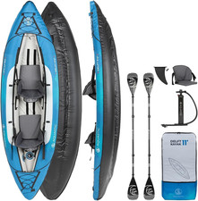 Kayak Delf 11'0" Kayak Gonfiabile per 2 Persone in Set Con Due Posti, Pompa, Pin
