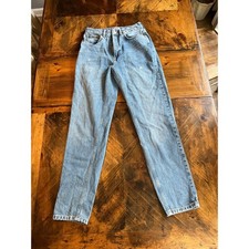 BDG Urban Outfitters High Rise Mom Jeans Light Wash Distressed Blue Denim Sz 27