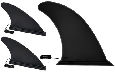 Anfyko Paddle Board Fins Replacement Set of 3 (1P 9'' 1.18 inch (30mm), Black 