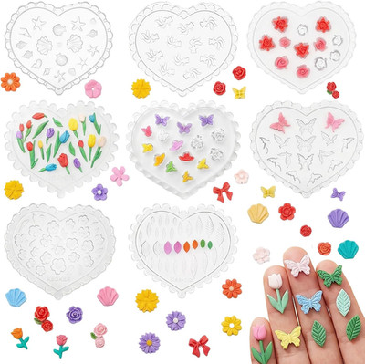 8Pcs Mini Spring Polymer Clay Silicone Molds Earring Molds DIY Molds