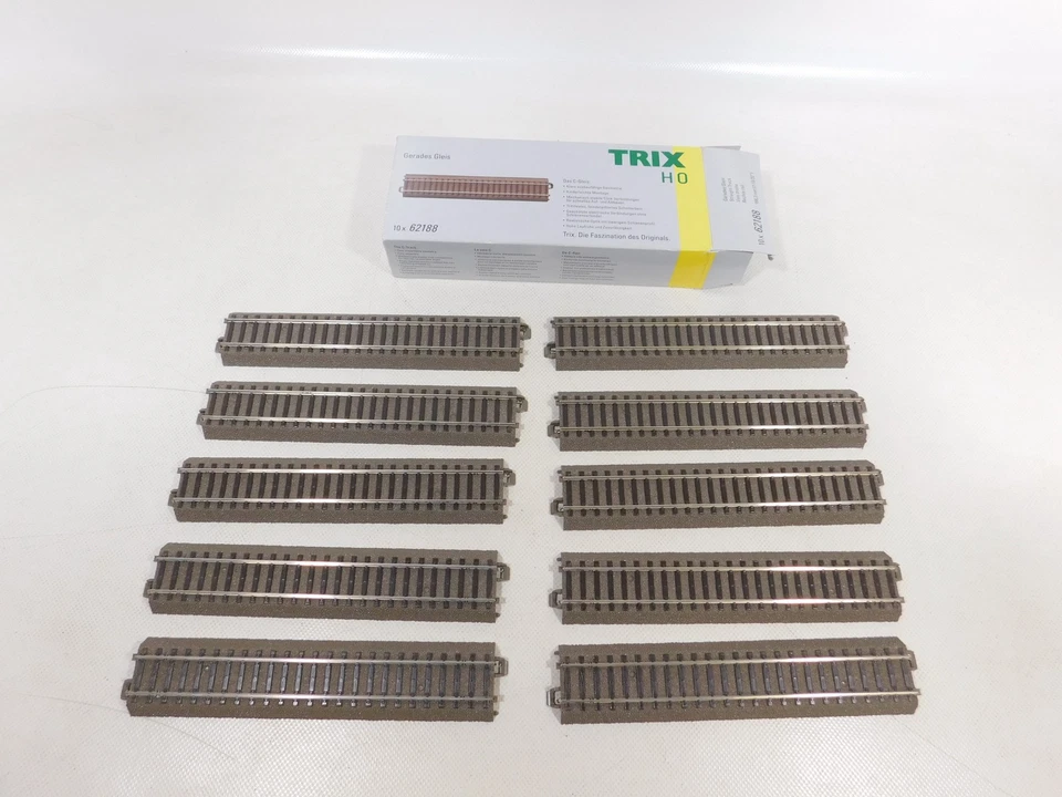 20x Trix H0 DC Track Piece C-Track Straight 62188 62236 Mint + 1x Box #ED869-1 - Image 4 of 4