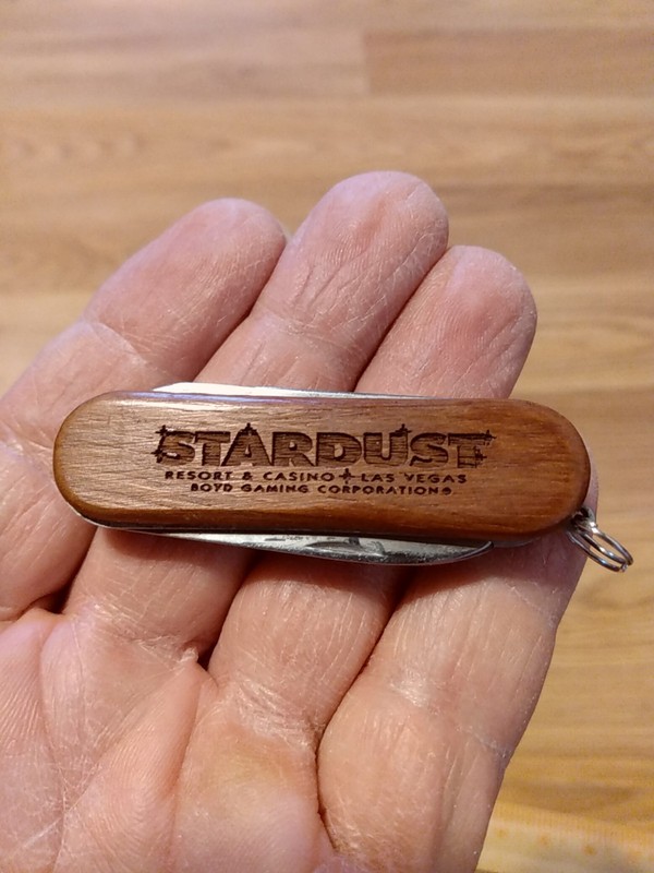 Vintage STARDUST RESORT CASINO HOTEL Advertising Souvenir Pocket Knife LAS VEGAS