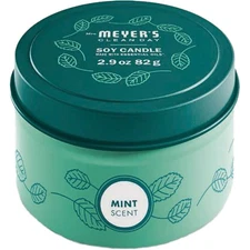 Mrs. Meyer's Clean Day 2.9 Oz. Mint Small Tin Soy Candle 11514 Mrs. Meyer's