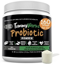 TummyWorks Probiotics for Dogs and Cats, Probiotic Powder 160 Scoops
