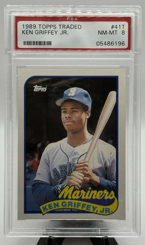 1989 Topps Traded - Ken Griffey Jr #41T RC PSA 8