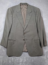 Armani Collezioni Mens Blazer Sport Coat 44R Tan Herringbone Made in Italy