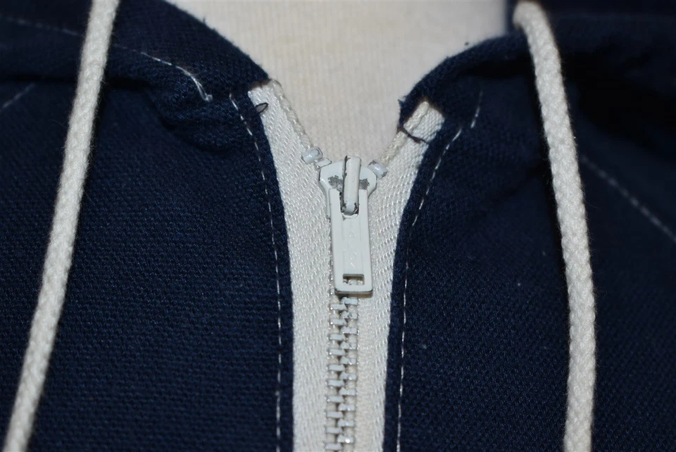 vintage 70s DONMOOR BLUE ANCHOR NAUTICAL HOODED KIDS TODDLER JACKET SZ 3T - Image 3 of 4