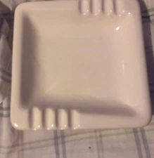 Vintage Large Ceramic White Cigar Tray