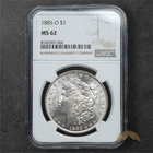 1885-O Morgan Silver Dollar $1 - MS62 NGC - New Orleans