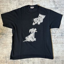 Rare Vintage 90s Disney 101 Dalmatians Big Print Tshirt Single Stitch Size XL