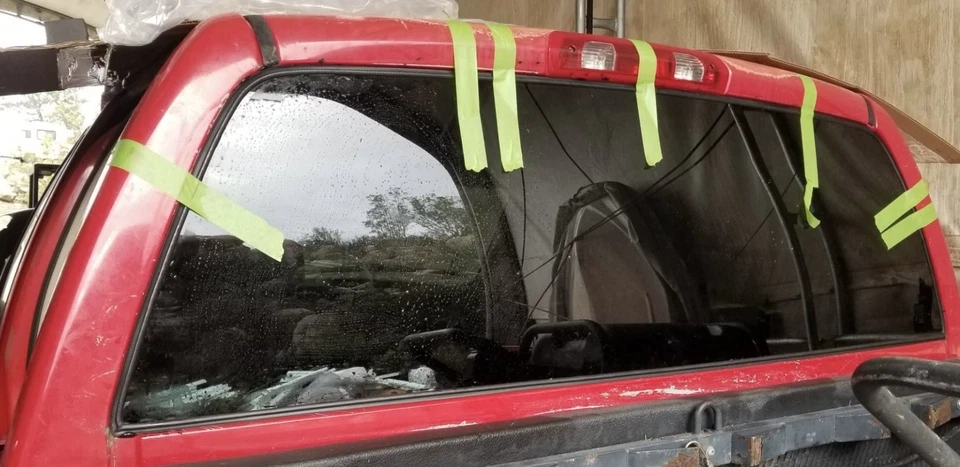 Fit 2003-2009 Dodge Ram Pickup 2500, 3500 Rear Window Back Glass Stationary+Glue - Image 2 of 4