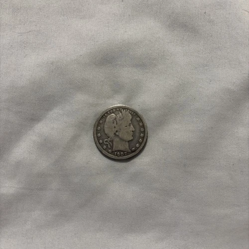 1907 – O Barber Quarter 90% Silver