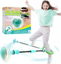 JOYIN Green Ankle Skip Ball with Flashing Lights for Kids 3-5