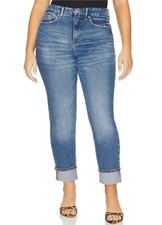 Good American The Weekender Cuffed Jeans Straight Leg Size 10/30