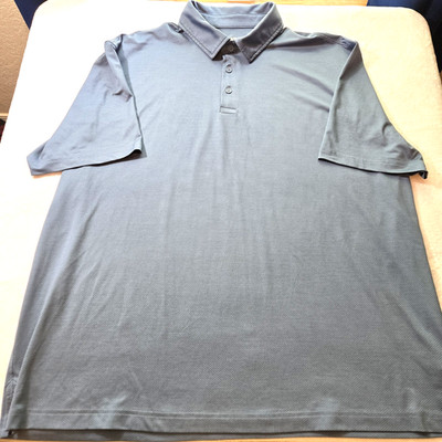 RedHead Mens 2XL Polo Golf Shirt 1/4 Button Down Blue