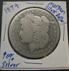 1879 Morgan Silver Dollar $1 Coin - NO RESERVE-90% Silver