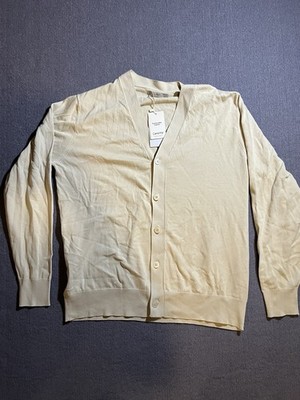 Men s Mango Cream Cardigan Size Large New with Tags