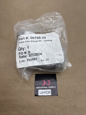 New In Box CMA 00768.20 Pump Inlet Elbow SS 5.7'' L x 3.85'' W x 2.3'' H Connection