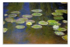 Claude Monet Canvas Print 1897 Water Lilies Wall Art 12X18 Framed Ready to Hang