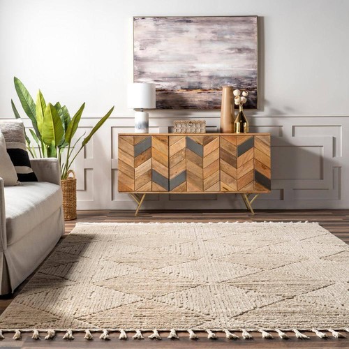 nuLOOM Area Rugs 4'x6' Imported Polypropylene Geometric Synthetic Indoor Beige - Picture 7 of 7