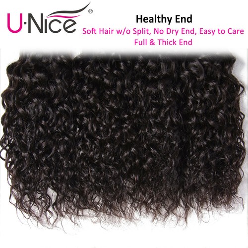 UNice Indian Water Wave 100% Human Hair Extensions 100g/Bundle Hair Wefts Weaves - Picture 10 of 13
