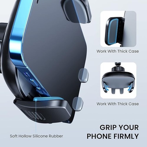 Qifutan Phone Holder Car dash & windshield mount anti-shake stable compatible - Photo 7 sur 11