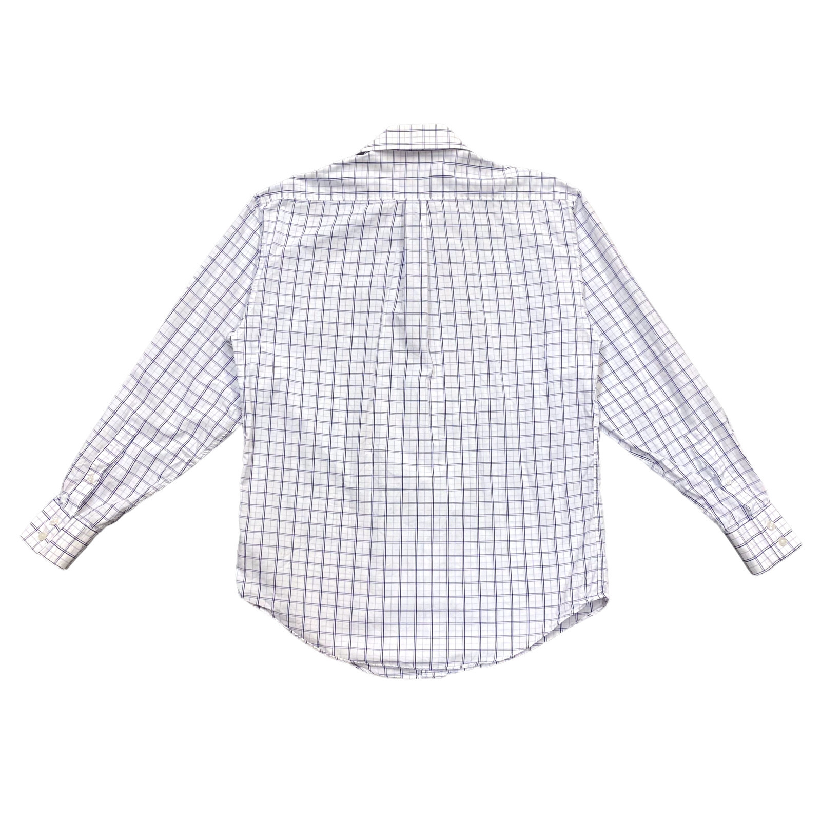 Camicia Yves Saint Laurent Vintage Medium M Designer bianca fantasia quadri