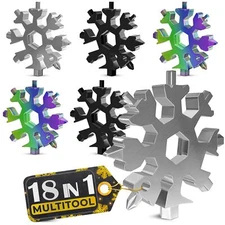 6 Pcs 18 In 1 Snowflake Multi Tool Christmas Stocking Stuffers For Adults Snowfl