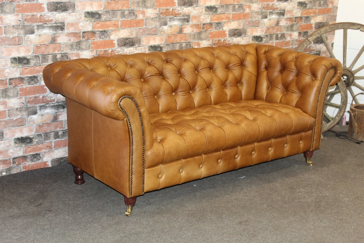 2 seater leather chesterfield deals