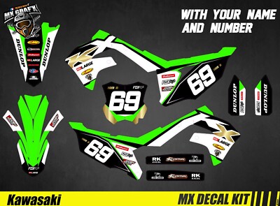 Moto Dekorationsset Für MX Aufkleberset Für Kawasaki KXF - KX