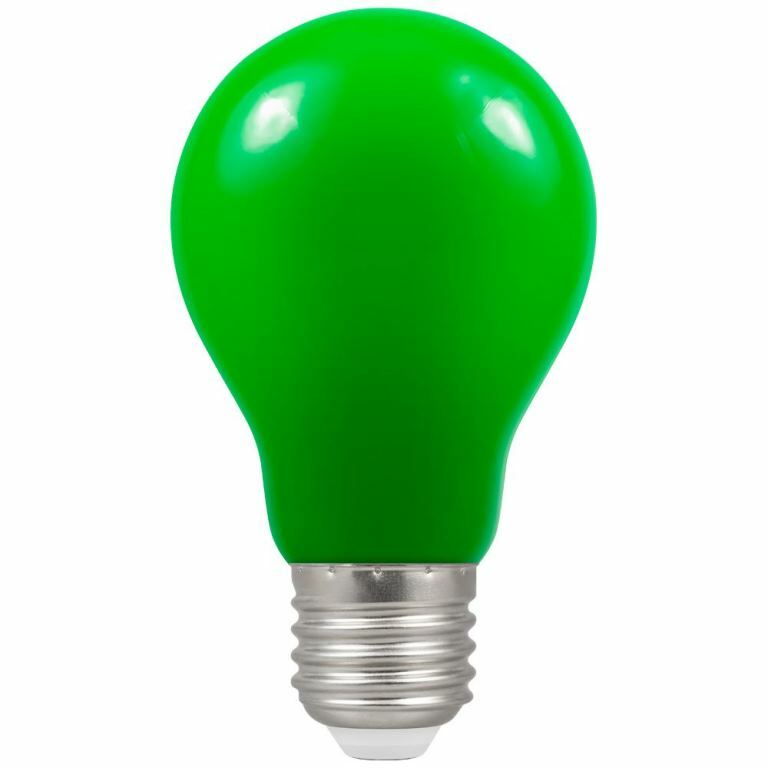 10 X LED Crompton Coloured GLS IP65 GREEN 1.5W ES E27 4139