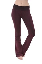 T-Party Fold Over MINERAL WASHED BOOTCUT Yoga Pants CJ7477