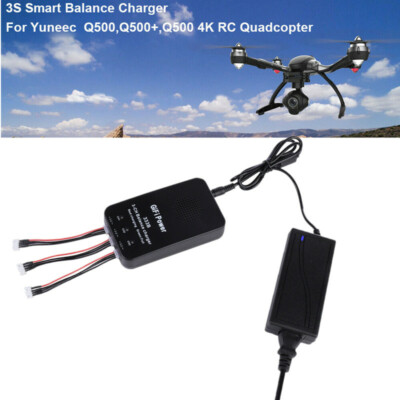 CJC Smart Battery Charger For Yuneec Q500 Drones - 3S Lithium Fast Balance Charger With Power Supply