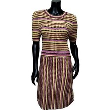 Free People Into You mini striped sweater dress Sz Medium