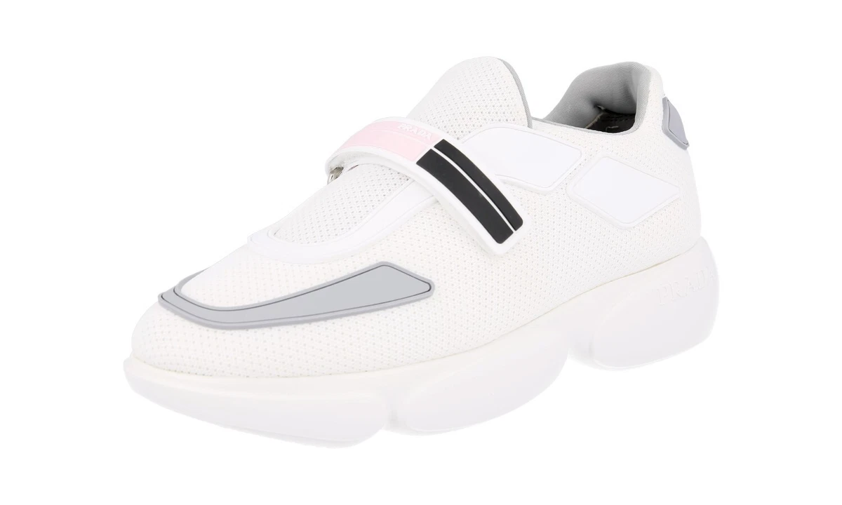PRADA High-Tech Stoff Cloudbust Sneaker - 1E293I - Weiss - NEU