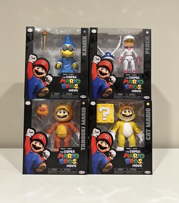 Jakks Pacific Super Mario Bros Movie 5  Action Figures Set of 4 Wave 2 NEW 2023