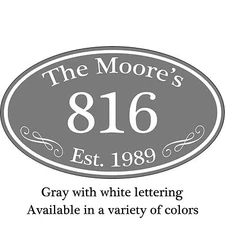 Personalized Family Name Home Address Sign Custom Aluminum 12" x 7" Plaque