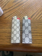 New 2 Custom Bic Lighters  Gucci Well Made Lighter Collect Designer .