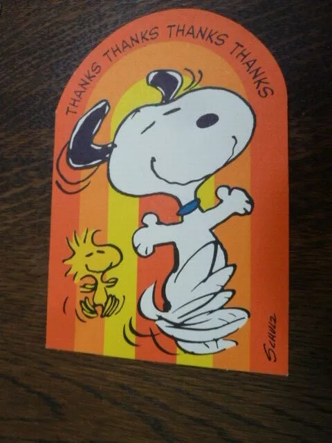 Peanuts® Snoopy & Woodstock Thank You Card