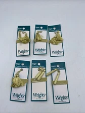 Lot Of 6 Wrights Gold Tassels Rayon Sewing Notions