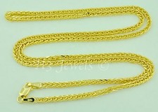 4.20 grams 14k solid yellow gold foxtail wheat chain necklace 20 inches 4855