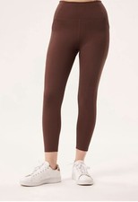 Girlfriend Collective High Rise Brown Compressive Legging 23 3/4 Inseam Small