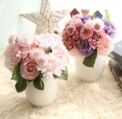 Brunch Artificial Fake Wedding Bride Home Party bouquet Flower Decor Decoration