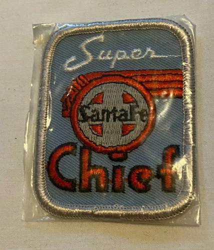 Deadstock Embroidered Super Chief Santa Fe Railroad Train Patch Cheesecloth Back